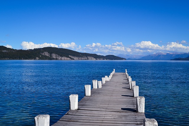 pier, lake, landscape